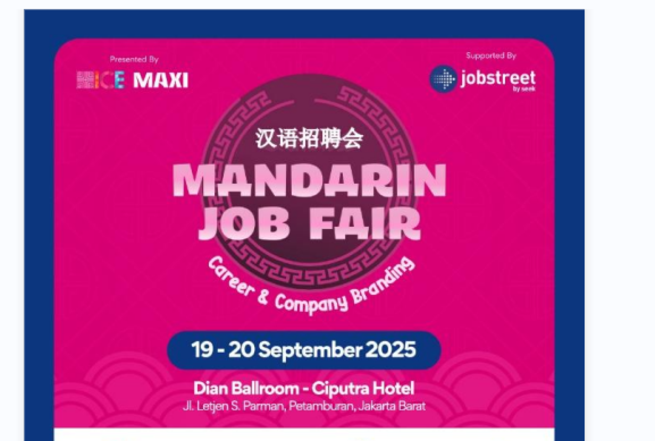 Jobstreet by SEEK Dukung Mandarin Job Fair 2025