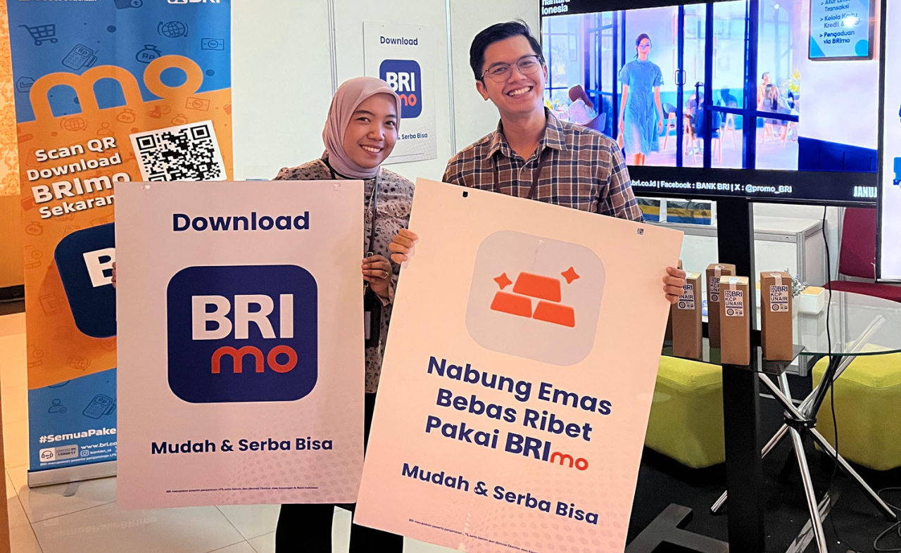 Airlangga Education Expo 2026 di Surabaya fokus edukasi produk BRI, aktivasi BRImo, dan informasi akademik bagi calon mahasiswa. Foto/GoBrand.id