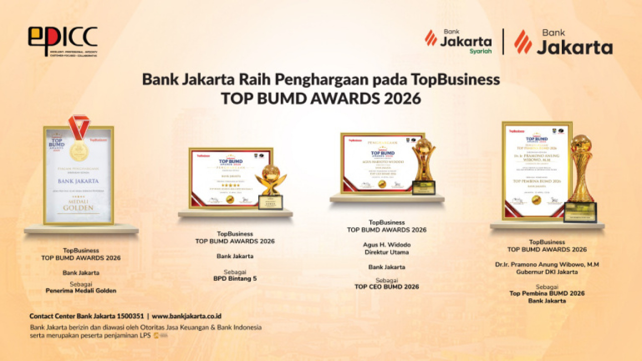 Penghargaan ini menjadi momentum untuk memperkuat fondasi bisnis sekaligus memperluas peran bank dalam mendukung pertumbuhan ekonomi Jakarta.