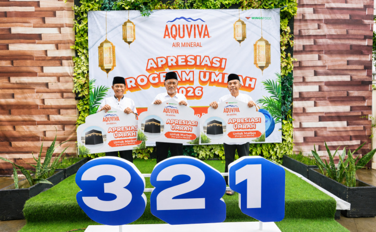 AQUVIVA Berangkatkan Marbot dan Konsumen Umrah, Perluas Dampak Sosial Kampanye Ramadan