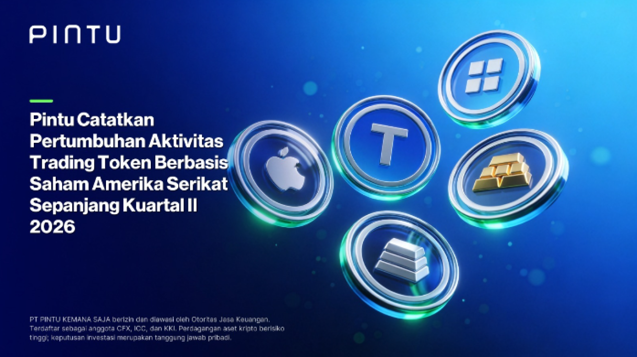 PINTU Catatkan Pertumbuhan Aktivitas Trading Token Berbasis Saham AS Sepanjang Kuartal II 2026