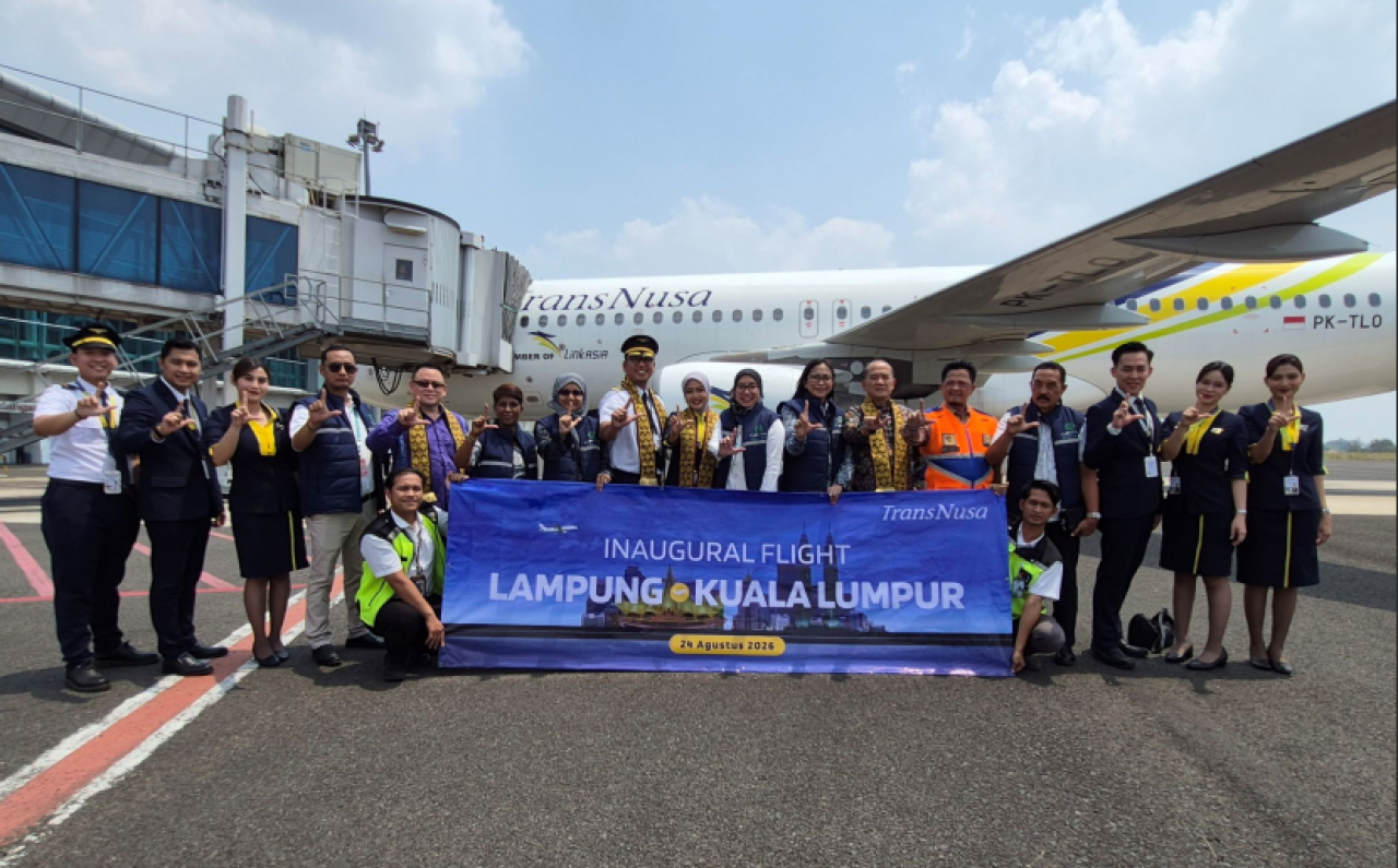 Transnusa Resmikan Penerbangan Perdana Jakarta-Lampung dan Lampung-Kuala Lumpur