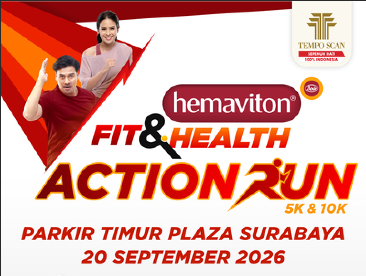 Dari Lari Hingga Doorprize Spektakuler, Hemaviton Fit & Health Action Run 2026 Siap Ramaikan Surabaya